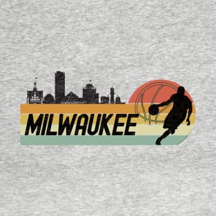 Basketball Fans Milwaukee Cityscape T-Shirt